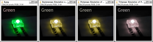 綠色LED在各種色覺下的模擬視圖